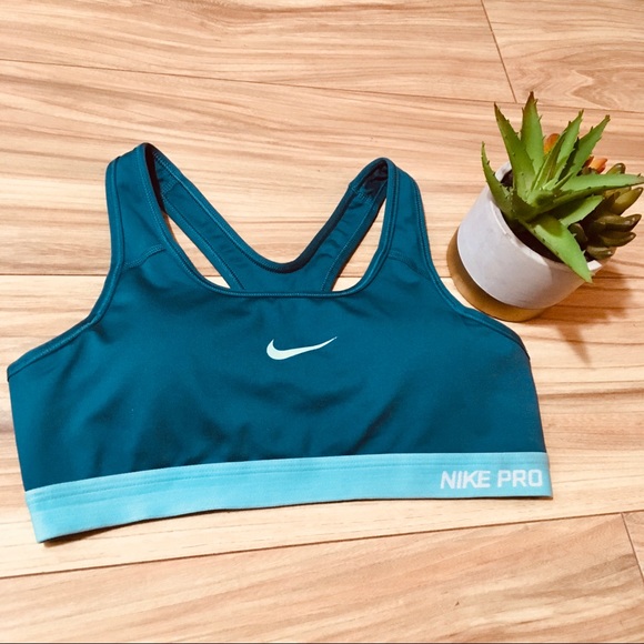 Nike Pro Teal and Turquoise Sports Bra - Picture 2 of 5